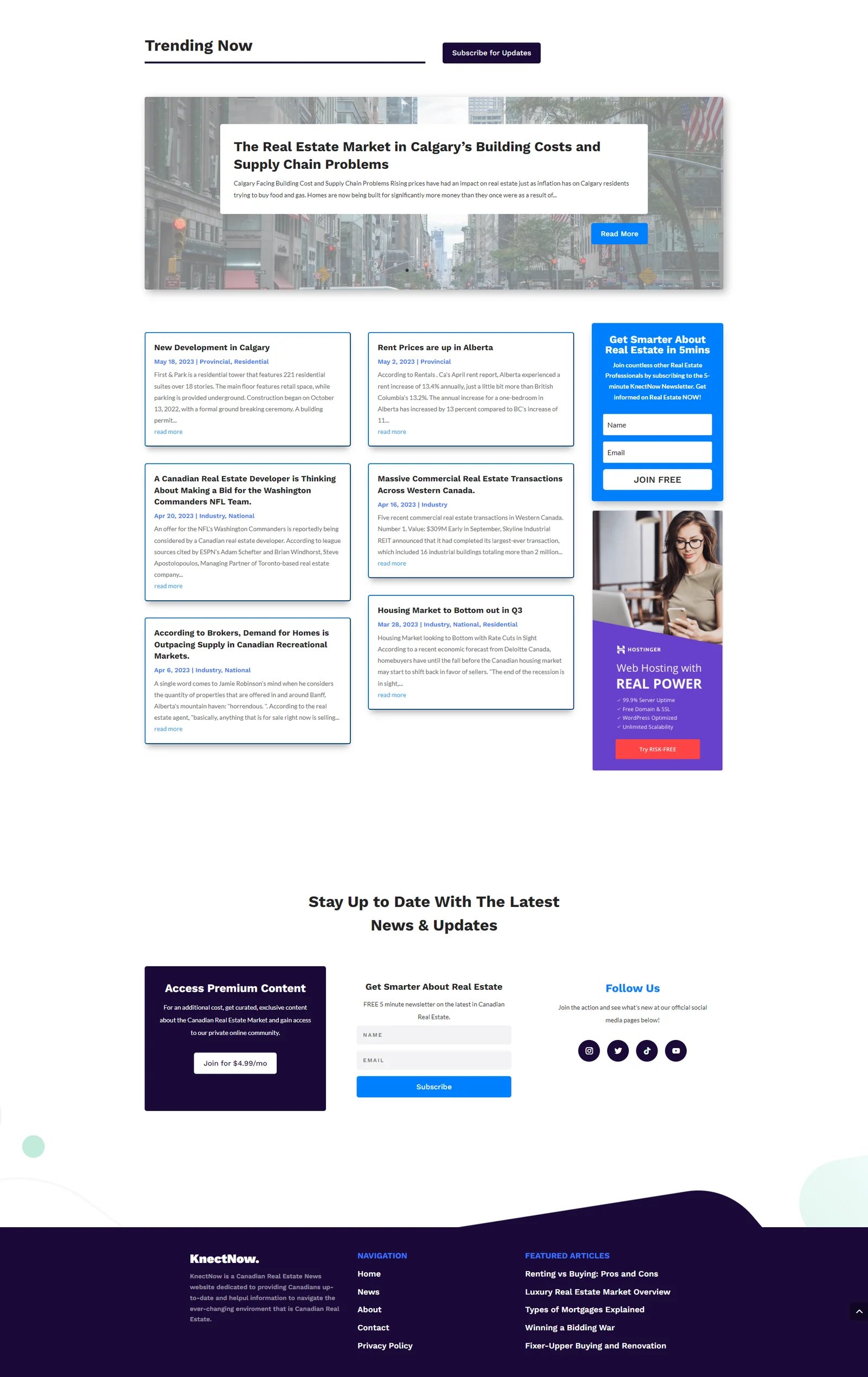 KnectNow website screenshot